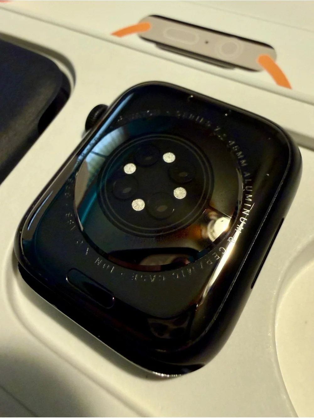 Apple Watch with Black Sport Band and Charger